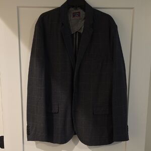 UNTUCKit Charcoal Windowpane Blazer